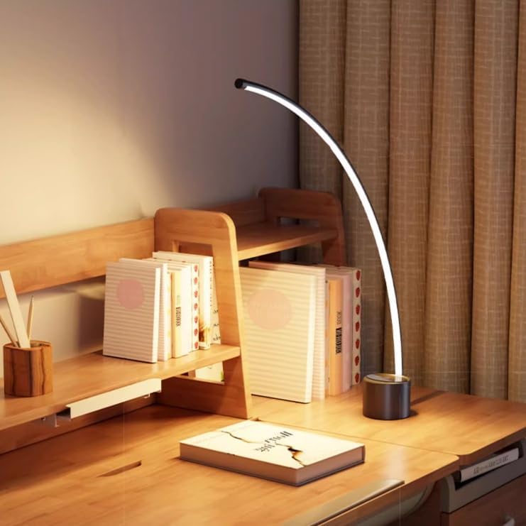 Eye protection desk lamp for office study Modern Creative Desk Lamp, Full Spectrum LED Desk Lamp, 4 Colour Modes&Stepless Dimming, Touch Control Reading Table Lamp with Memory Function Office Reading