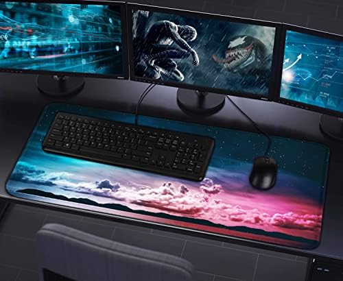 Large Mouse Pad, Gaming Mousepad, 31.5x15.7x0.12 in Extended Mouse Mat