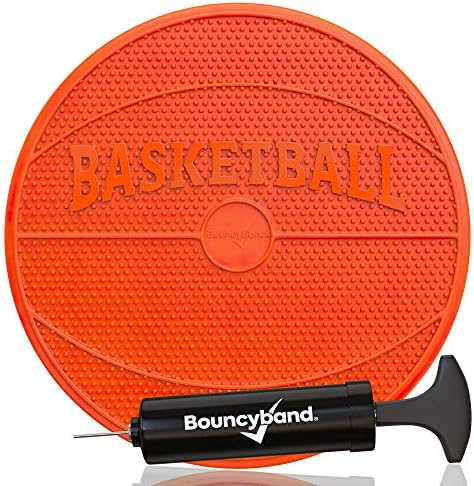 Shaped Wiggle Seats by Bouncyband–Orange Basketball, 13”x13”x2.2”