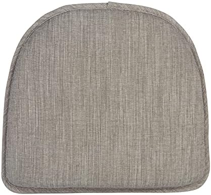 Klear Vu Raindrop The Gripper Non Slip Chair Cushions, Soft & Comfortable Seat Pad, Sitting Pillow for Kitchen, Dining or Office, 4 Count (Pack of 1), Salinger Gray