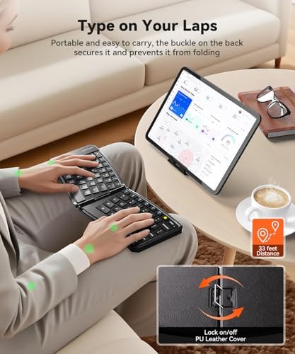 Ergonomic Foldable Keyboard, 3-Device Dual Mode 2.4G & Bluetooth