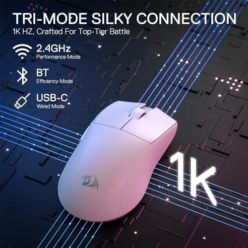 Redragon M916 Wireless 49G Ultra-Light Gaming Mouse 26K DPI Remapping Keys