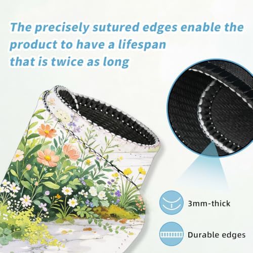 Small Mouse pad, with Edge-Sewn Design, extends Service Life by Twice, occupying the Optimal Size for the Mouse and Wrist Position. (Flower)