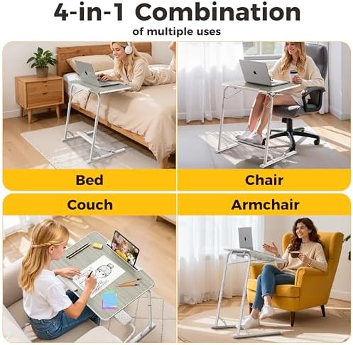 FoldWise Upgraded Folding TV Tray Table, Sturdy Couch & Dinner Laptop Table