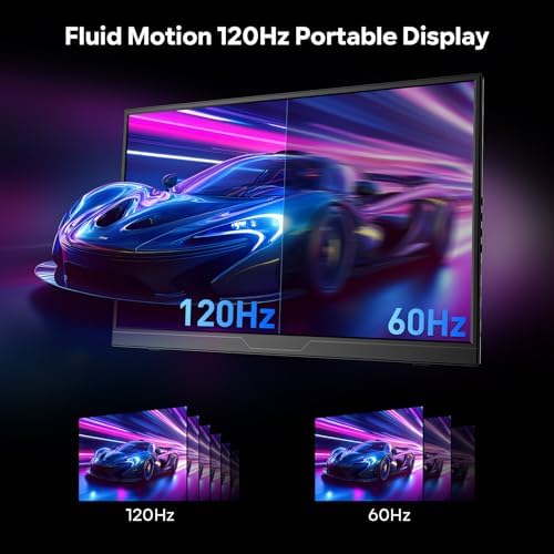 Dopesplay 16" 120Hz Portable Gaming Monitor with Adjustable Stand, 1200P