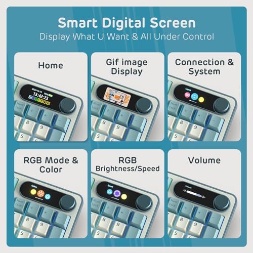 RK ROYAL KLUDGE S98 Wireless Mechanical Keyboard with Smart Display & Knob