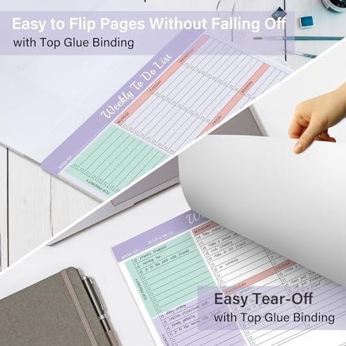 TREES Weekly To-Do List Notepad, 52-Week Desk Planner Organizer, 8.5" x 11"