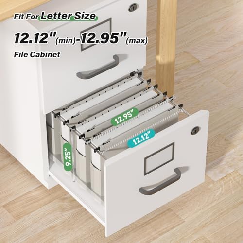 Ansook Hanging File Folders Letter Size,12 Pack Extra Capacity File Folders Hanging with Tabs,Heavy Duty 2" Expandable Hang Folder,Plastic Hanging File Organizer for Office Home,File Frame Box Folders