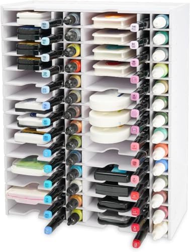 Krafetto Ink Pad Combo Storage Rack, 28 Grids for Standard Size Stamp Pads