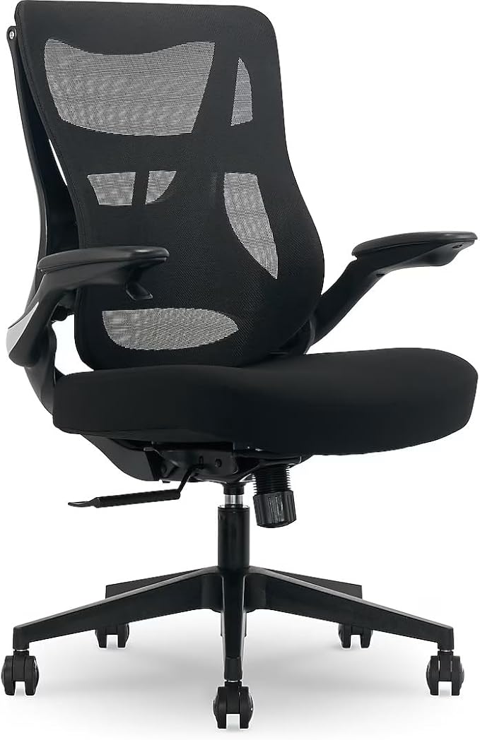 Living Style Beauty Rest ErgoMax Ergonomic Mesh Swivel Task Chair, Black