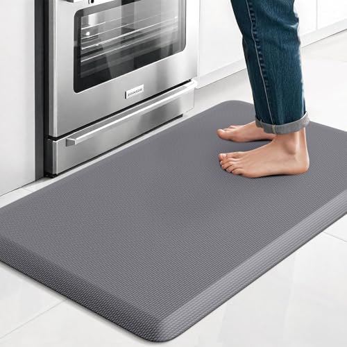 Kitchen Mat for Floor, Anti-Fatigue Mat Kitchen Rug, 17.3"x28"x0.5'', Grey