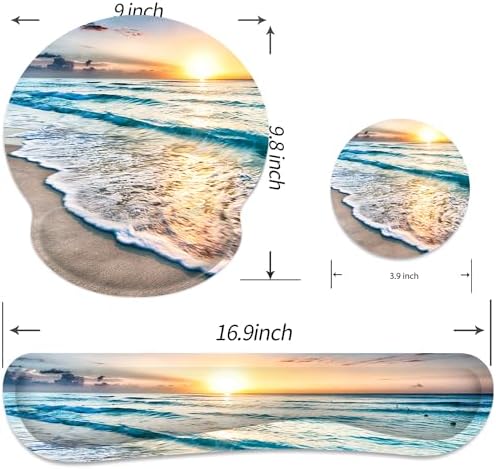 Ergonomic Mouse Pad with Wrist Rest and Keyboard Wrist Rest, Mousepad