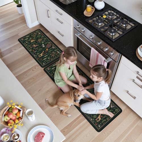 KIMODE Kitchen Mats for Floor Cushioned Anti Fatigue, Kitchen Rug Sets of 2