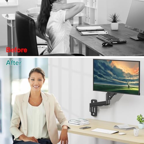 Monitor Wall Mount Fits up to 32" Computer Screens Max 19.8lbs