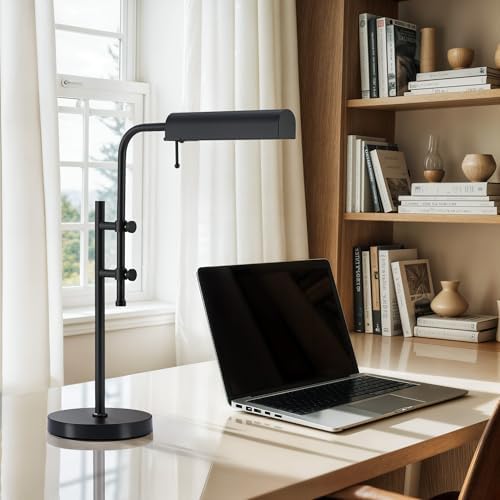 VONLUCE Industrial Table Lamp, Adjustable LED Desk Lamp for Home Office