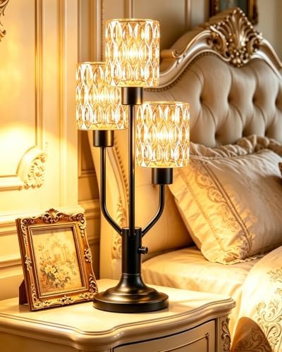 Lightdot Mid Century Modern Table Lamp for Living Room Vintage Dimmable