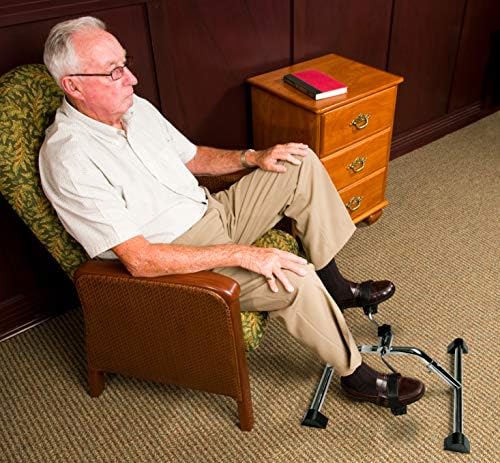 Lumex Pedal Floor Exerciser - Assembly Required, Mini Stationary Pedal Exerciser Under Desk Bike, Arm/Leg Workout Equipment, GF1965-1KD