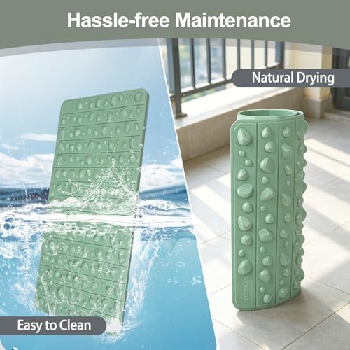 Portable Feet Acupressure Mat, Foldable Foot Massager Mat, Pressure Point Massage Pad, Anti Fatigue Office Standing Desk Stand up Pad, Relieve Foot Pain (27.6"x16.7")