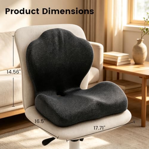 Ergonomic Memory Foam Seat Cushion for Office Chair,Car & Dining Chair