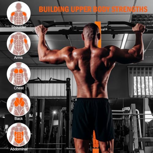 Pull Up Assistance Bands, Resistance Bands Set with Handles for Men Women, Workout & Exercise Bands, 5-Level Elastic Bands for Working Out, Stretch Bands for Home Gym, Stretching & Physical Therapy