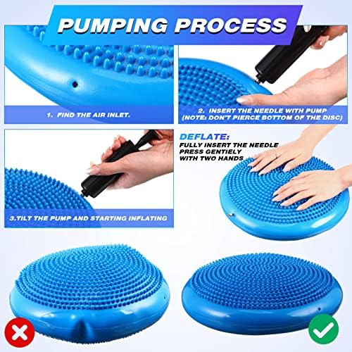 Leitee 10 Pcs Wobble Cushion Inflated Wiggle Seats Balance Disc