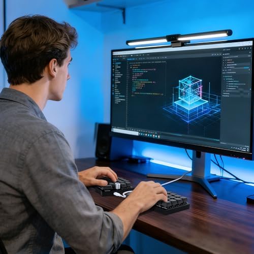 YIVU Borne 4x6 Split Mechanical Keyboard, Extended Corne Layout Ergonomic Keyboard, QMK/Vial Programmable, Hot Swappable RGB with Dual Rotary Encoders, Ready-to-Use Custom Keyboard for Coding