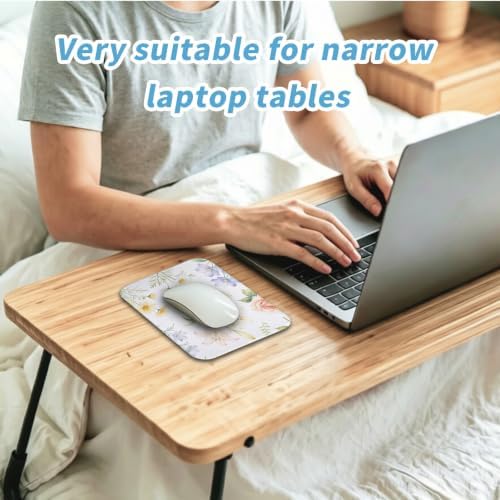 Small Mouse pad, with Edge-Sewn Design, extends Service Life by Twice, occupying the Optimal Size for the Mouse and Wrist Position. (Beautiful Flowers)