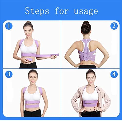 Adjustable Upper Back Posture Corrector for Women Invisible Back Brace Shoulder Neck Clavicle Spine Brace Back Lumbar Support Belt Corset Hunchback Correction(Gray,Small)