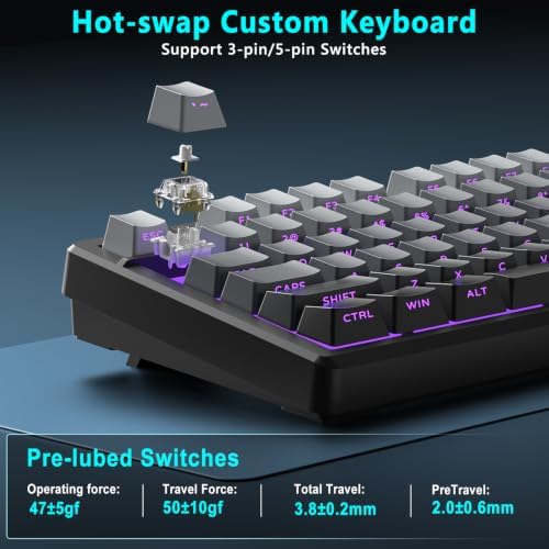BlueFinger B98Pro Wireless Gaming Mechanical Keyboard with Wrist Rest