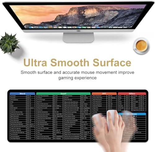 Word/Excel/PPT/Office Sheet Desk Pad Mat,XL 31.4 x 11.8 in