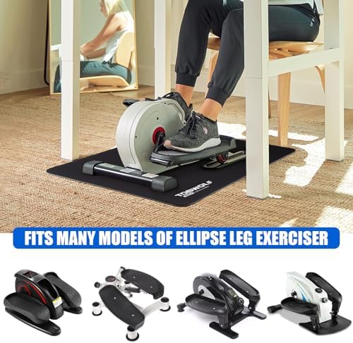 TOBWOLF Non-Slip Workout Mat for Ellipse Leg Exerciser, Ellipse Machine Mat, Exercise Mat for Under Desk Ellipticals, Suitable for Electric Seated Foot Pedal Exerciser, Stability & Floor Protection