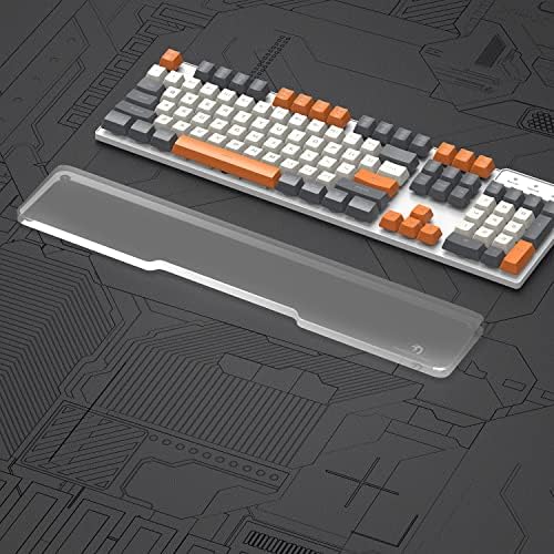 Acrylic Keyboard Wrist Rest - Full Size 100% Keyboard- Mechanical Keyboards Ergonomic Palm Rest for Computer Keyboard,Anti-Slip Base,Wrist Pad for Laptop,Office & Home-Easy Typing