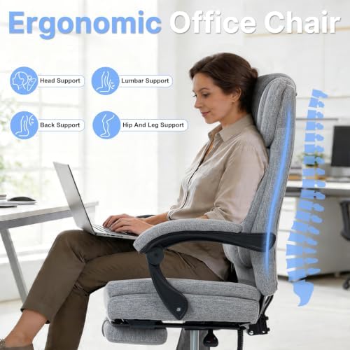 Massage Office Chair with Heat Reclining High Back Desk Chair