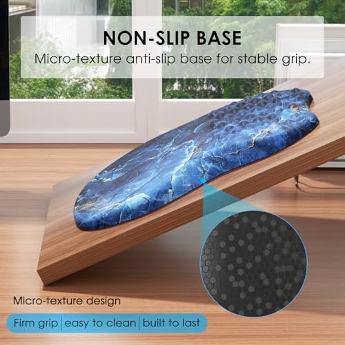 MROCO Ergonomic Mouse Pad with Wrist Support, 11.8 x 7.8 in, Ocean Marble