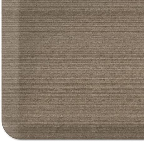 GelPro Ergo-Foam Cushioned Anti-Fatigue Standing Kitchen Floor Mat, Padded Stain-Resistant, Waterproof, Non-Slip Comfort Padded Desk/Office Mat - 20" x 72", Grasscloth Pecan