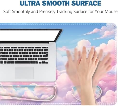 ToLuLu Large Mouse Pad Desk Pad, Wrist Rest Desk Mat for Keyboard and Mouse