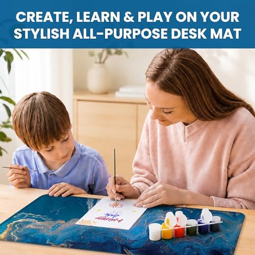 Aesthetic Desk Mat, Cute Coastal Escape Desk Pad Protector for Work & Decor, 31.5" x 11.8", Pretty Non-Slip Extended Mouse Pad for Office or Home