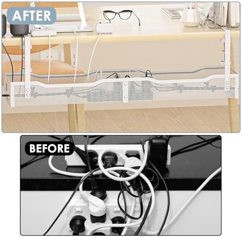 Cable Management, 25'' Cable Management Under Desk, Cable Tray