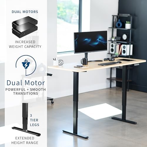 VIVO Light Wood 71 x 30 in Standing Desk, DESK-KIT-2B7C