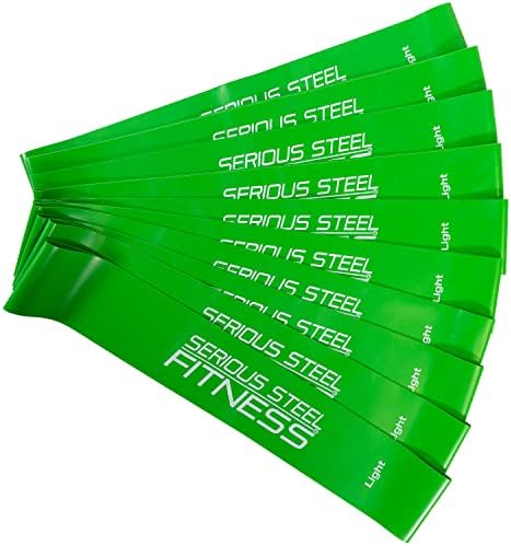 Serious Steel Fitness Mini Resistance Loop Bands | Rehab and Prehab Stretch Bands | 12" Exercise Workout Bands (Sets of 5 Pack and Sets of 10 Pack Trainer Options Available!)