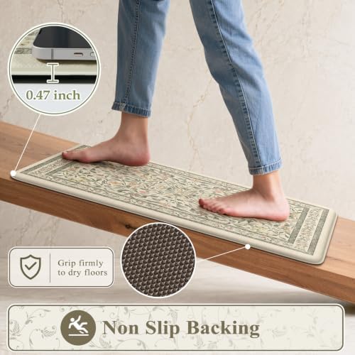 KIMODE Anti Fatigue Kitchen Mats for Floor,Farmhouse Kitchen Rugs 20"x39"