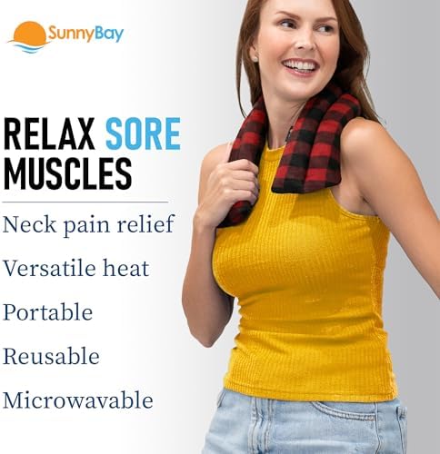 SunnyBay Lavender Heating Pad, Neck and Shoulder Wrap, 26x5 inch