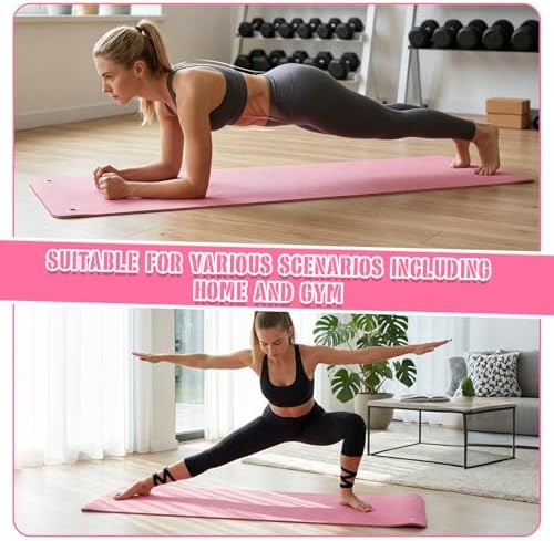 Briwooody Yoga Mat with Hanging Holes