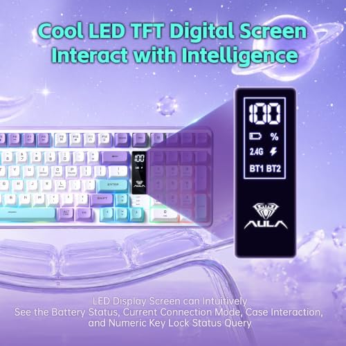 Aula S99pro V2 Full Size Gaming Keyboard,Wireless Creamy Membrane Keyboard
