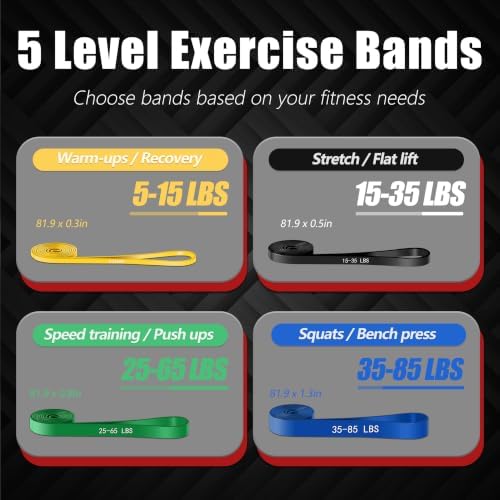 Resistance Bands with Door Anchor, Pull Up Assistance Bands for Working Out
