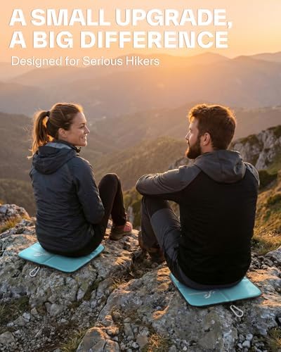 Sportneer Sitting Pad, Lightweight Waterproof Folding Seat Pad for Backpacking, 15.75'' x 15.75'' Portable Camping Seat Mat for Hiking, Picnics & Outdoor Use