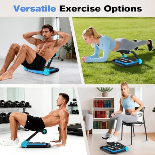 DERACY Sit Up Exercise Equipment, Adjustable Ab Machine, Multi-Functional Sit Up Machine, Ab Workout Equipment, Ab Trainer Machine for Women Men