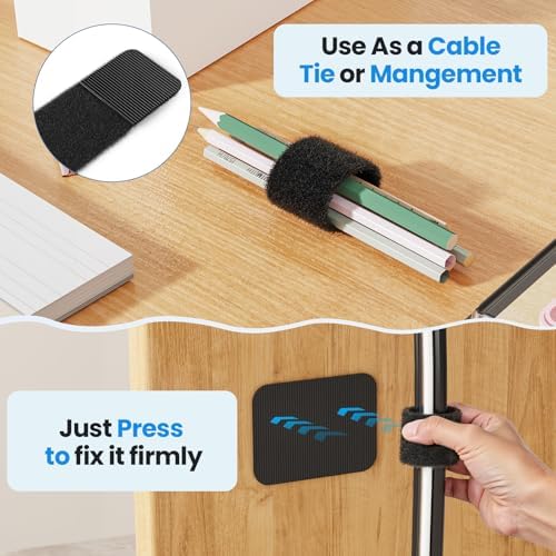 Cable Management Under Desk, Enhanced up to 15 Cord Organizer30 Pair