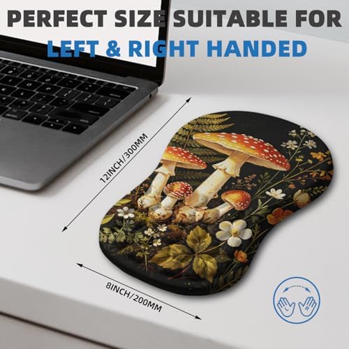 Ergonomic Mouse Pad with Wrist Rest, Memory Foam Wrist Support,Massage Bump