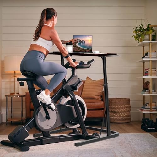 Adjustable Treadmill Walking Pad Desk, for Bike/Cycling Trainer, Workstation Standing Desk, Trainer Stand Table for Indoor, Treadmill Attachment-Exercise While Working or Watching TV, Black
